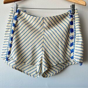 Dodo Bar Or Cotton shorts with pom-pom detail Striped Blue and Cream